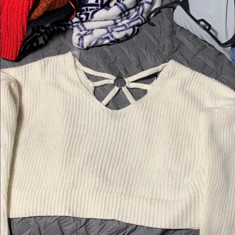 White Knit Top